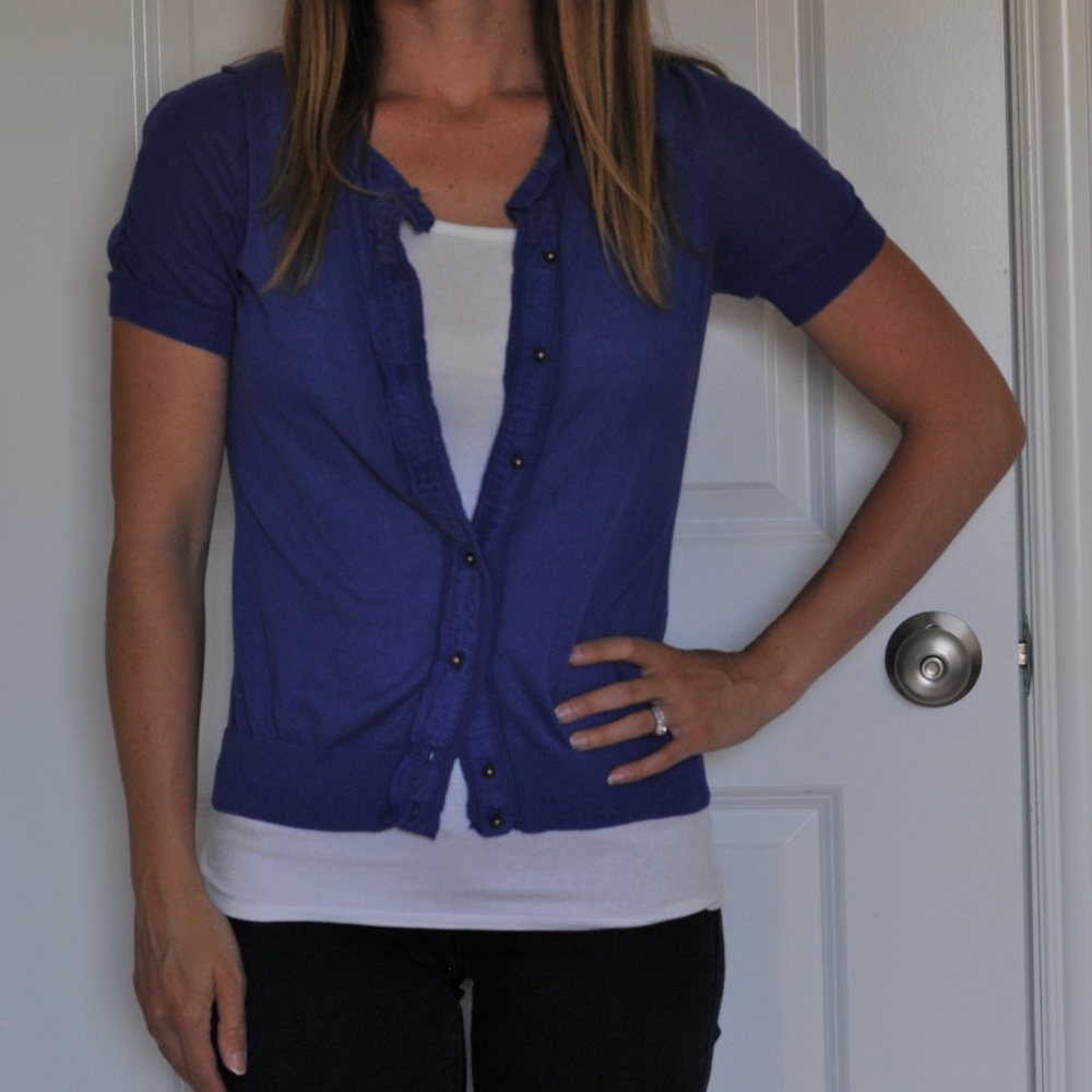 New York & Company small short sleeve cardigan